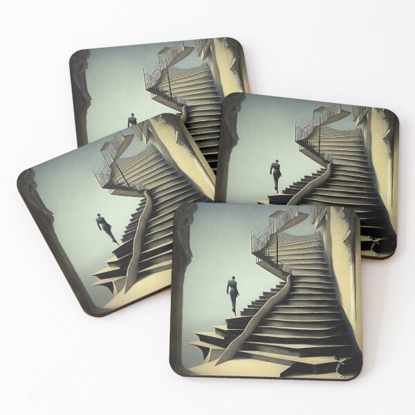 Item preview, [AI Art] Stairways, inspired by the works of a surrealist master designed and sold by Sissle.