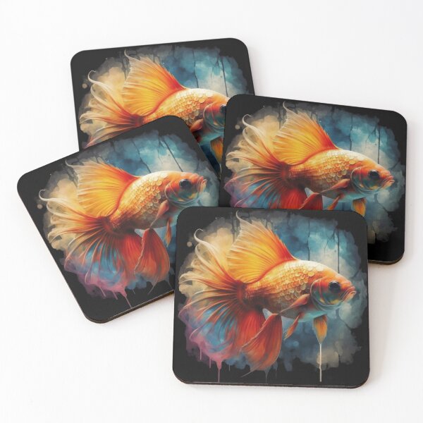 Item preview, Glow of Aquatic Beauty: Golden Fish designed and sold by FreshArtFusion.