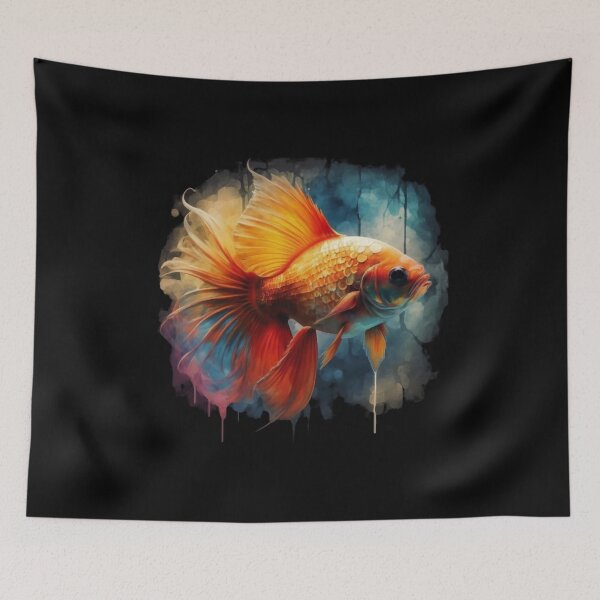 Item preview, Glow of Aquatic Beauty: Golden Fish designed and sold by FreshArtFusion.