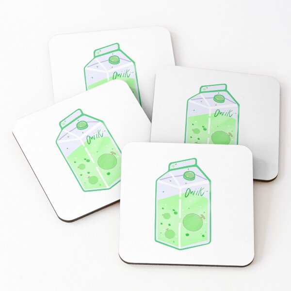 Item preview, Kawaii fresh Green melon milk pack illustration designed and sold by Ironic-luna.