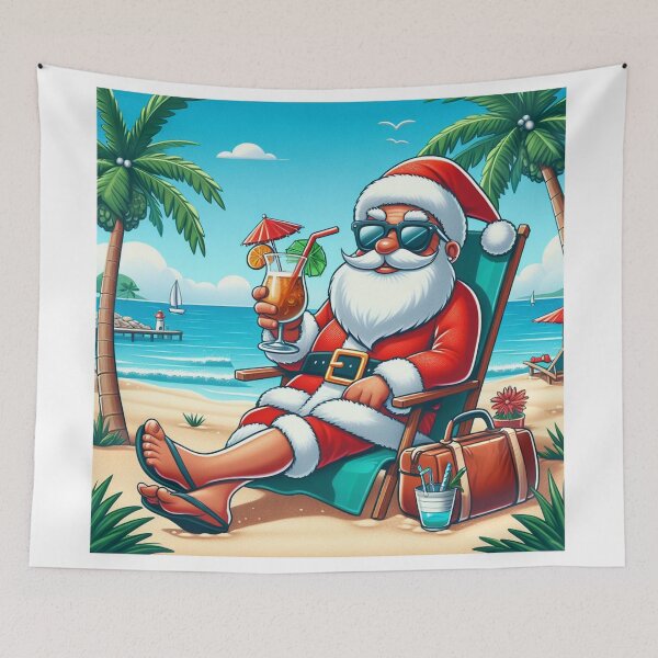 Item preview, Santa Claus on the beach designed and sold by RekiStyle.