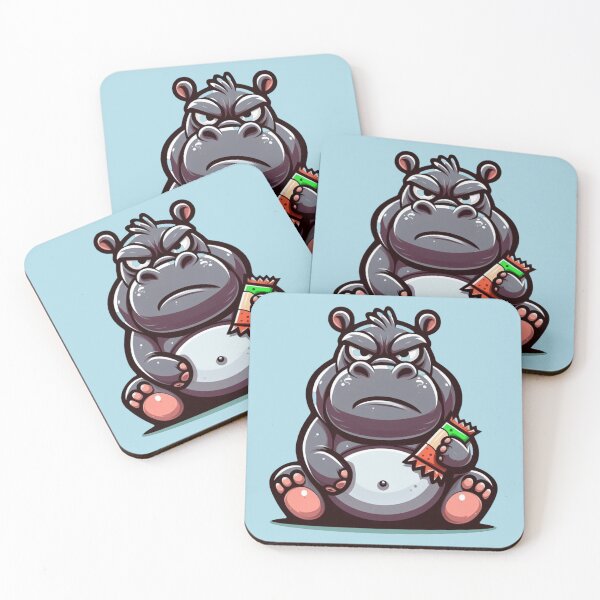 Item preview, Hangry Hippo designed and sold by HeadTurningArt.