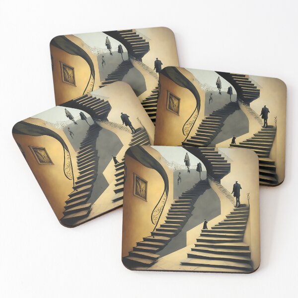 Item preview, [AI Art] Stairways, inspired by the works of a surrealist master designed and sold by Sissle.