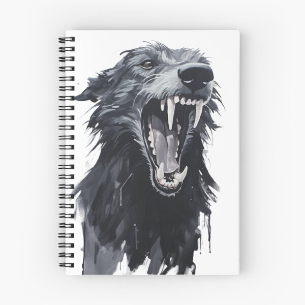 Item preview, An open-mouthed deerhound designed and sold by aghnadarragh.