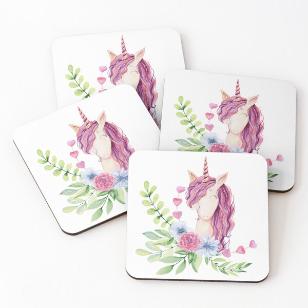 Artikelvorschau, Watercolor unicorn entworfen und verkauft von tapilipa.
