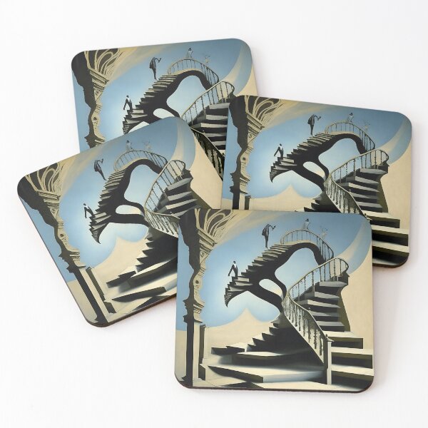 Item preview, [AI Art] Stairways, inspired by the works of a surrealist master designed and sold by Sissle.