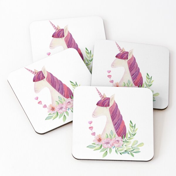 Artikelvorschau, Watercolor unicorn entworfen und verkauft von tapilipa.