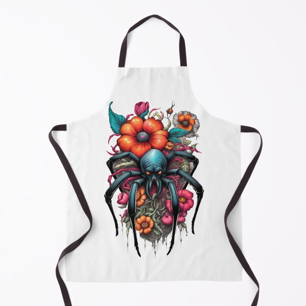 Item preview, Black spider sits on flowers designed and sold by MadinaFatt.