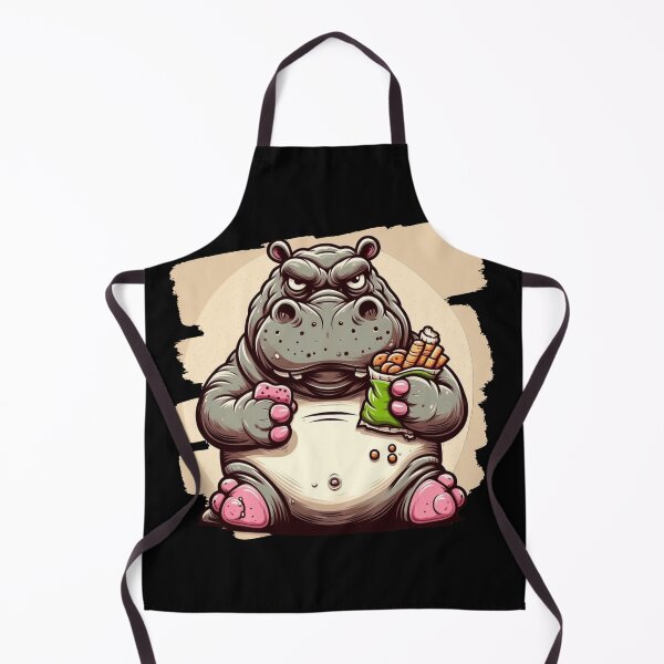 Item preview, Snack-Attack Hippo designed and sold by HeadTurningArt.