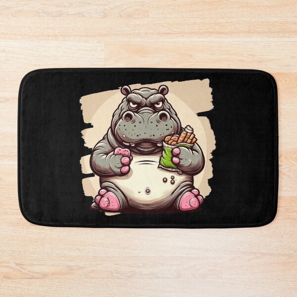 Item preview, Snack-Attack Hippo designed and sold by HeadTurningArt.