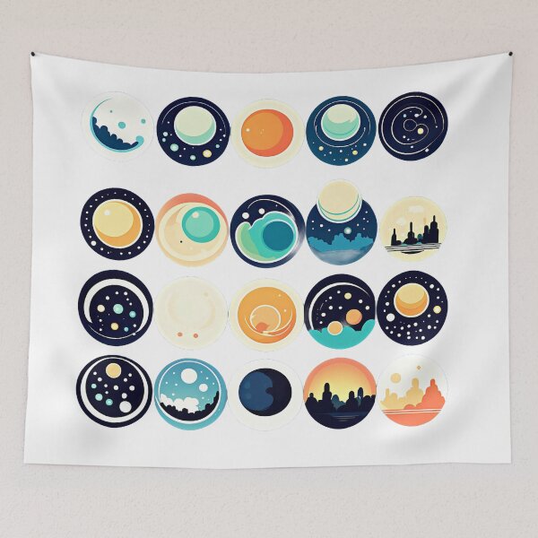 Item preview, Colorful cosmic planets designed and sold by yumi86.