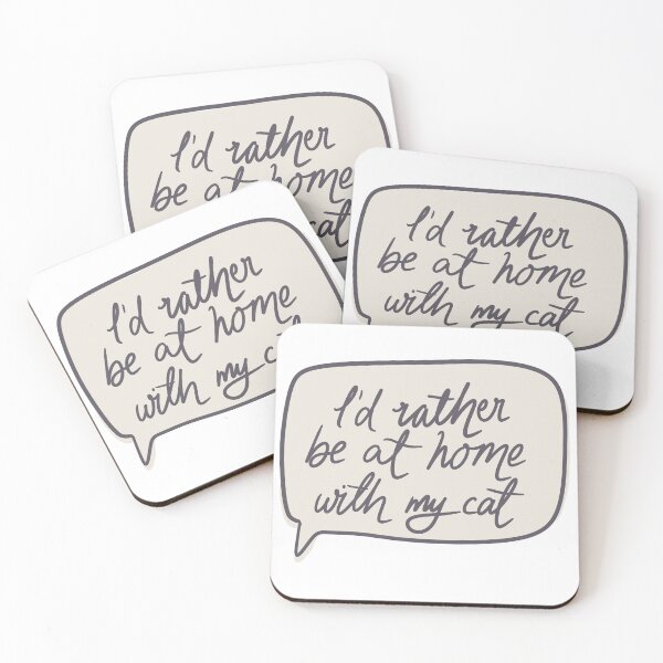 Item preview, I'd rather be at home with my cat designed and sold by LisaTrincaArt.