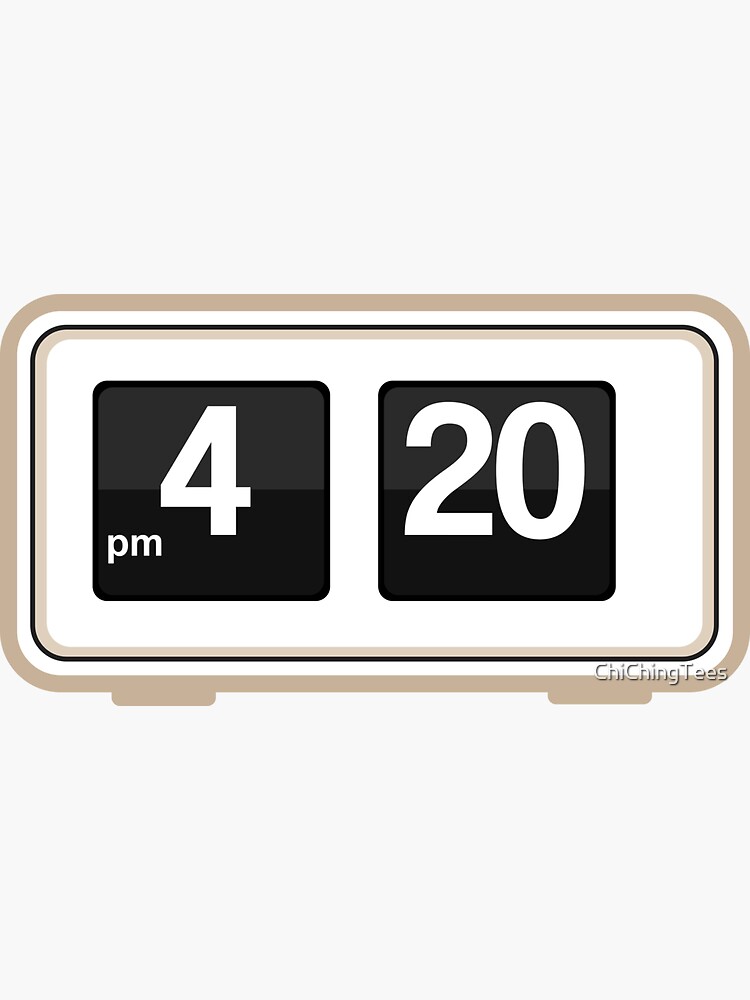 "420 Digital Clock TShirt" Sticker for Sale by ChiChingTees Redbubble