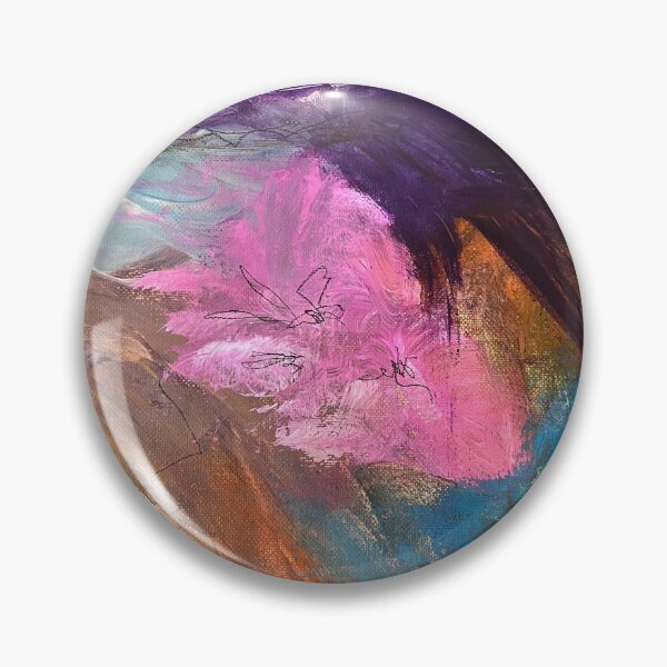 Item preview, Abstract Painting Acrylic Flower Pink Purple Cat.Art2023 designed and sold by KatArt2023.