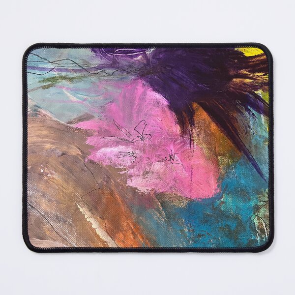 Item preview, Abstract Painting Acrylic Flower Pink Purple Cat.Art2023 designed and sold by KatArt2023.