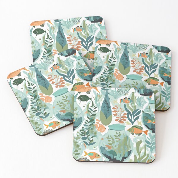 Item preview, Pastel Aquarium Fish Pattern designed and sold by Corner-Distro.