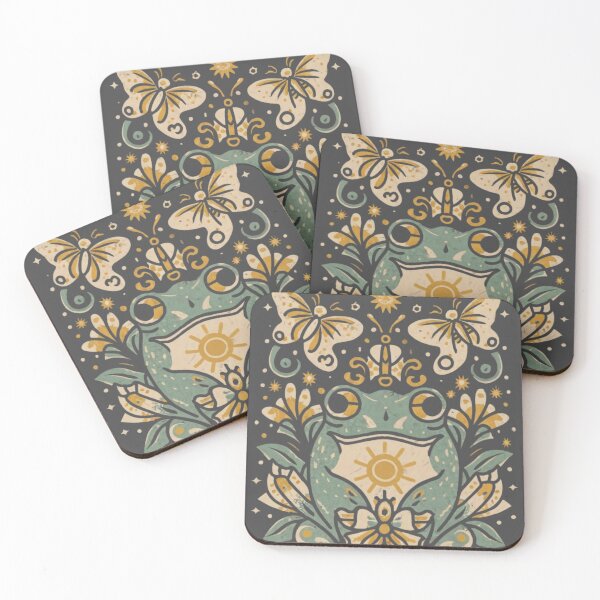 Item preview, Vintage Cottagecore Frog Butterfly Aesthetic designed and sold by MeadowLoom.