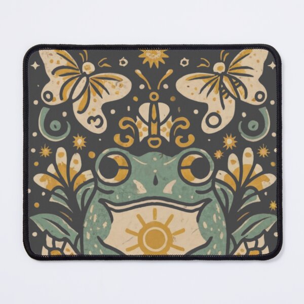 Item preview, Vintage Cottagecore Frog Butterfly Aesthetic designed and sold by MeadowLoom.