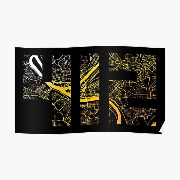 Pittsburgh 412 Karte Poster