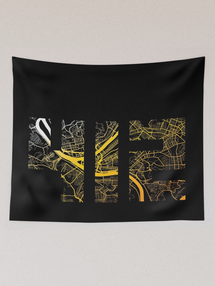 Pollia Design 412 Pittsburgh Map T-Shirt