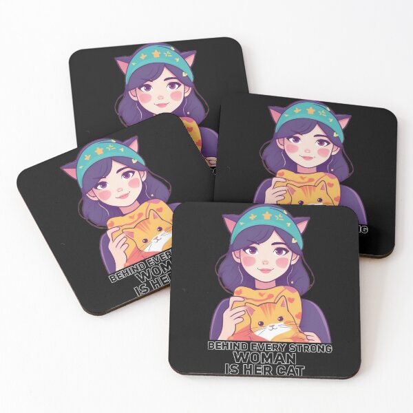Item preview, Behind Every Strong Woman is Her Cat designed and sold by 5lav.