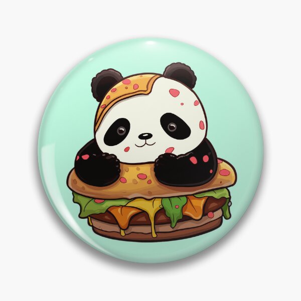 Item preview, Cute Panda Bear Burger designed and sold by RetroPrints.