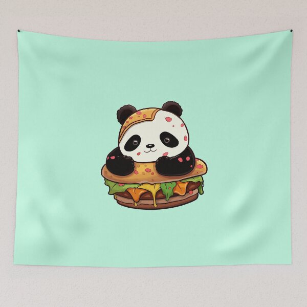 Item preview, Cute Panda Bear Burger designed and sold by RetroPrints.