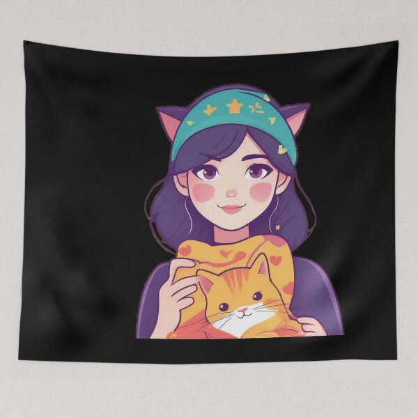 Item preview, Behind Every Strong Woman is Her Cat Sticker designed and sold by 5lav.