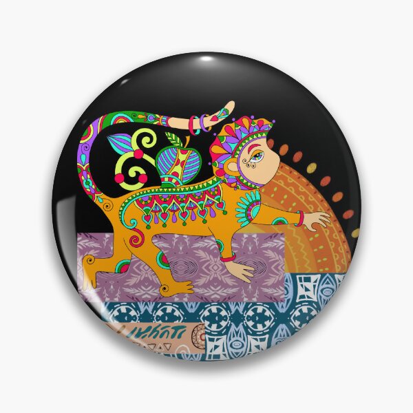 Item preview, Crazy Monkey - colorful little monkey | Wild monkey dancing in oriental style - ethno and boho, total happiness and joy of life designed and sold by Erry-ewell.