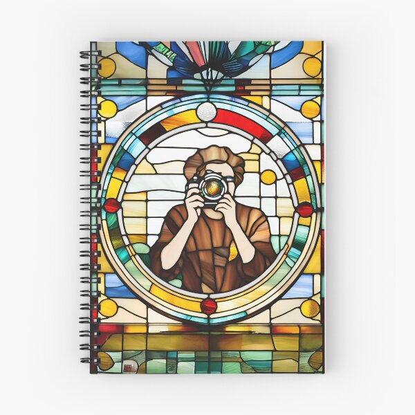 Item preview, Radiant Shutter: Colorful Stained Glass Female Photographer designed and sold by Photography Inspired.