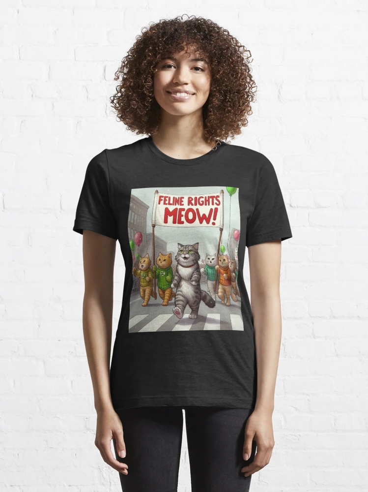 Feline Rights Moew Essential T Shirt for Sale by Azrora Redbubble