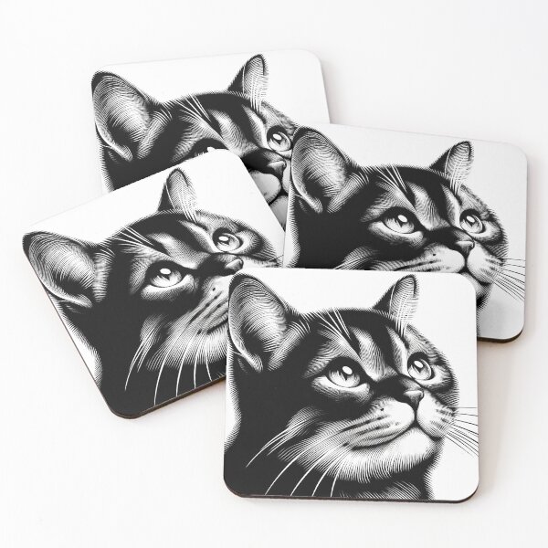 Item preview, The Enigmatic Stare of the Black Cat designed and sold by autrouvetout.