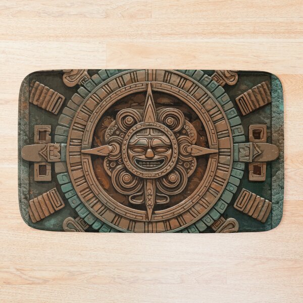 Artikelvorschau, Goldene indische Maya-Azteken-Boho-Stammes-Ethnische Schnitzerei entworfen und verkauft von Vector Scout Lab.