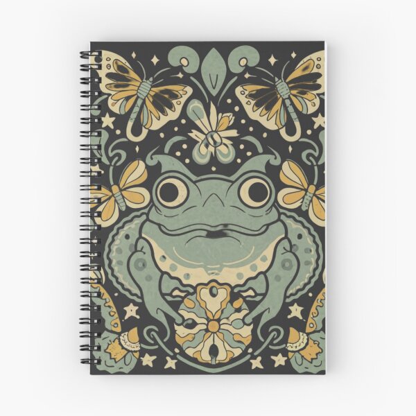 Item preview, Vintage Meadowcore Cottagecore Frogs Butterfly Art Aesthetic designed and sold by MeadowLoom.