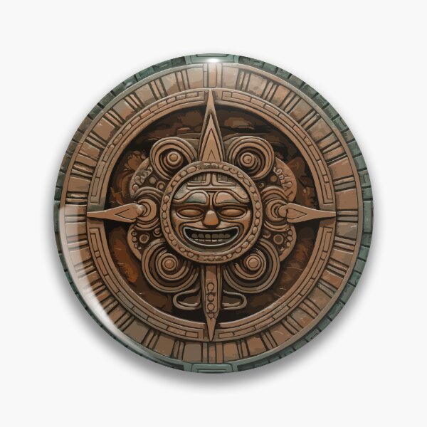 Artikelvorschau, Goldene indische Maya-Azteken-Boho-Stammes-Ethnische Schnitzerei entworfen und verkauft von Vector Scout Lab.