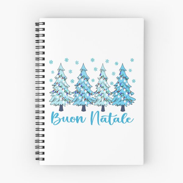 Item preview, Buon Natale Pastel Christmas Trees Italian Holiday Forest Graphic   designed and sold by Bad Kitty Designz.