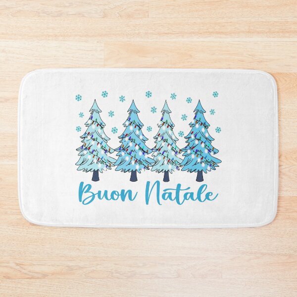 Item preview, Buon Natale Pastel Christmas Trees Italian Holiday Forest Graphic   designed and sold by Bad Kitty Designz.