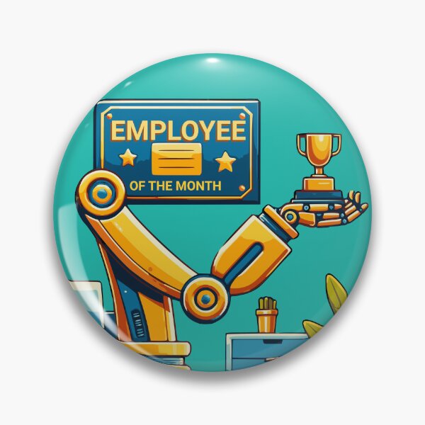 Artikelvorschau, EMPLOYEE OF THE MONTH ROBOT AI FUNNY entworfen und verkauft von HYPeR-NaTUrE.