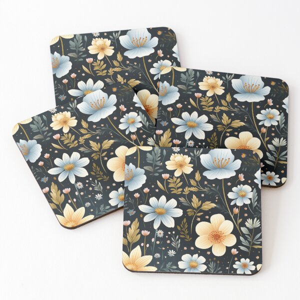 Item preview, Bright Orange and Blue Blooms in the Wild Forest designed and sold by PigmeArt.