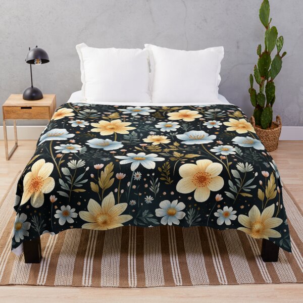 Item preview, Bright Orange and Blue Blooms in the Wild Forest designed and sold by PigmeArt.
