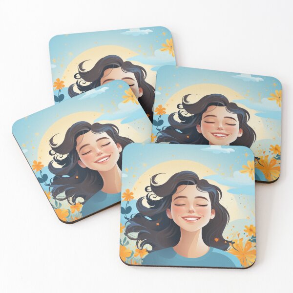 Item preview, A Positive Mind Girl Illustration designed and sold by FireFXStudio.