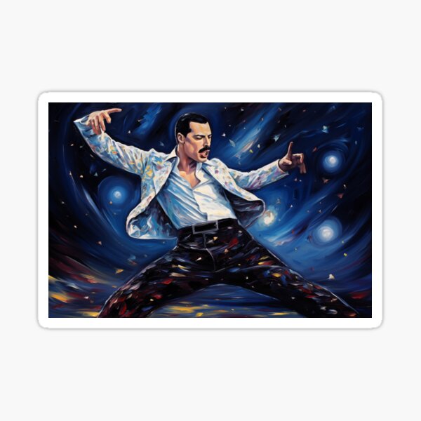 Freddie Mercury Night Time Sticker