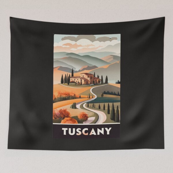 Item preview, A Watercolor Illustration of Tuscany - Italy designed and sold by Sketch-Shack.