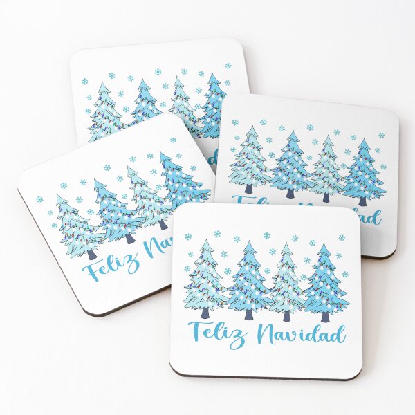 Item preview, Feliz Navidad Pastel Christmas Trees Spanish Holiday Forest Graphic   designed and sold by Bad Kitty Designz.