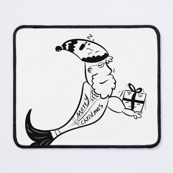 Item preview, Santa mermaid, merry christmas  designed and sold by Majnun Drawings.
