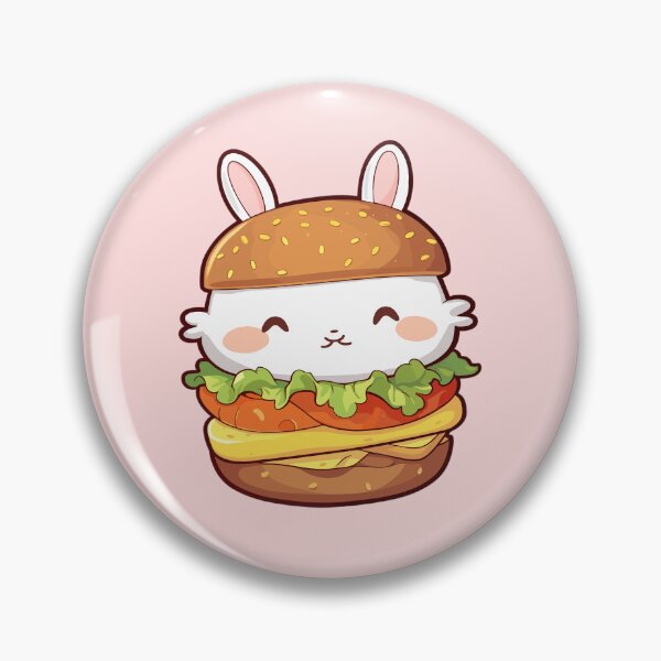 Aperçu de l'œuvre Lapin hamburger mignon créée et vendue par RetroPrints.
