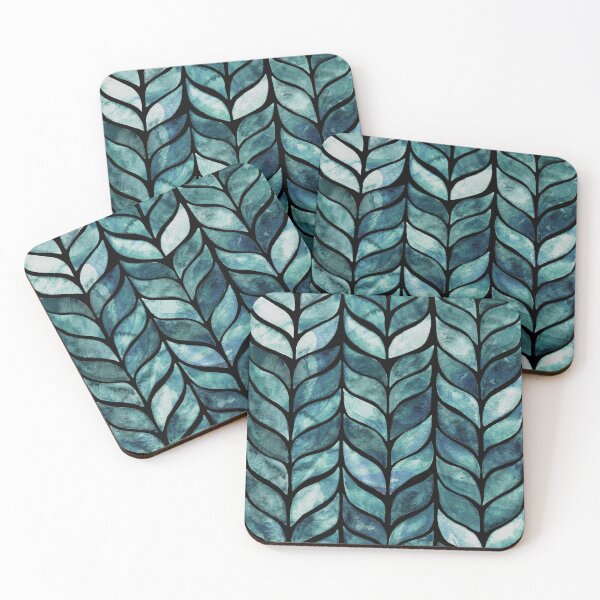Item preview, Dramatic Watercolor Whale Tail Tiles - Teal  designed and sold by TigaTiga.