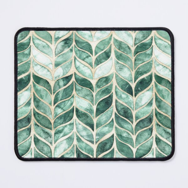 Item preview, Watercolor Whale Tail Tiles - gilded green designed and sold by TigaTiga.