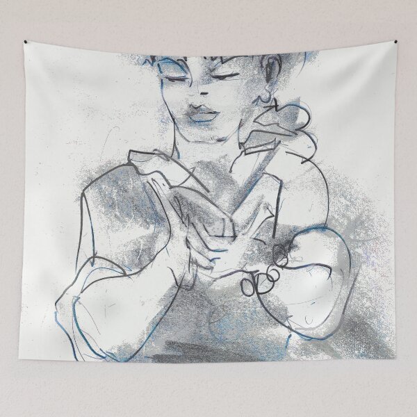 Item preview, Reading in blue (untitled) digital designed and sold by gordonartist1.