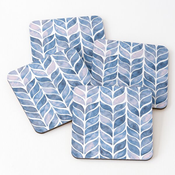 Item preview, Watercolor Whale Tail Tiles - Navy designed and sold by TigaTiga.